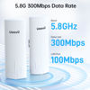 Picture of UeeVii CPE450 Wireless Bridge and WR3000K WiFi Router Kit, 5.8G 3KM Point to Point Wireless Bridge Outdoor to Shop Barn Garage Building Network Kit Solution, Outdoor WiFi Bridge(2PCS), Plug and Play
