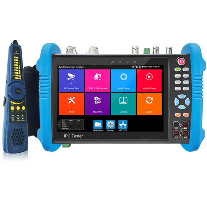 Picture of Rsrteng IPC-9800MOVTADHS Pro Full Features CCTV Camera Tester 8K 32MP IP Camera Tester 7-inch IPS Touch Screen Monitor CCTV Tester with 4K HD-TVI CVI AHD SDI Support DMM OPM VFL TDR Features POE HDMI