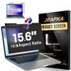 Picture of JEAPKA Magnetic Laptop Privacy Screen Filter 15.6 inch for 16:9 Widescreen Computer Monitor, Removable Anti Blue Light Privacy Shield, Anti-Glare Protector