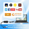 Picture of USB Audio Capture Card Grabber for Window 10/11/8/7 / 2000/XP and Vista, Seven，Audio Grabber for Vinyl Cassette Tapes,MD, Phono to Digital MP3 Converter from 3.5mm and R/L Audio Connector