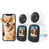 Picture of Noorio 2-Way Video Calling Pet Camera, One Click Call 2K Security Camera Indoor, 360° Pan/Tilt Dog Camera with Phone App, Color Night Vision Baby Monitor/Elderly Camera, CL200, 2Pack