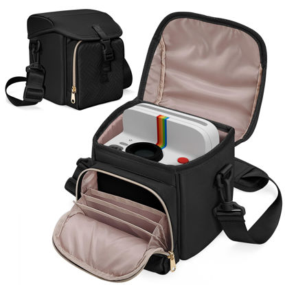 Picture of Prokva Camera Sling Bag Compatible with Polaroid Now 2nd Generation I-Type, Now+ 2nd Gen I-Type, Now, Now+, OneStep Instant Camera, Camera Crossbody Bag with Adjustable Strap, Black(Empty Bag)