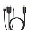 Picture of HDSUNWSTD 1.8m Male VGA to Male HDMI Converter Adapter cablewith 1080P HD Video Converter Cord with 3.5mm Audio Cable & USB Power Cable for Old PC to New TV/Monitor/Projector