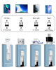 Picture of 256GB USB Flash Drive for Phone and Pad, Photo Stick High Speed External USB Thumb Drives Photo Storage Memory Stick for Save More Photos and Videos (Blue, 256GB)