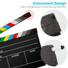 Picture of Ribvane Acrylic Movie Film Directors Clapboard, Photography Video TV Cut Action Scene Slate Clapper Board Props, Black