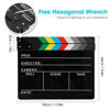 Picture of Ribvane Acrylic Movie Film Directors Clapboard, Photography Video TV Cut Action Scene Slate Clapper Board Props, Black