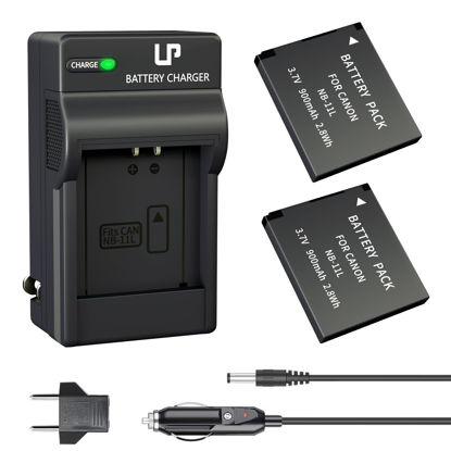 Picture of LP NB-11L Battery and Charger,2-Pack 900mAh Batteries for Canon PowerShot Elph 180 Elph 360 Elph 110 Elph 130 Elph 135 Elph 150 Elph 190 Elph 320 Elph 340 Elph 350, A4000 SX420 SX410 SX400 and More
