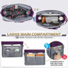 Picture of RAINSMORE Teacher Tote Bag 15.6 inch Laptop Bag for Women Work Bag Laptop Tote Nurse Bag Professional Computer Messenger Bag with Insulated Pocket, Laptop Briefcase for Office, College, Dark Purple