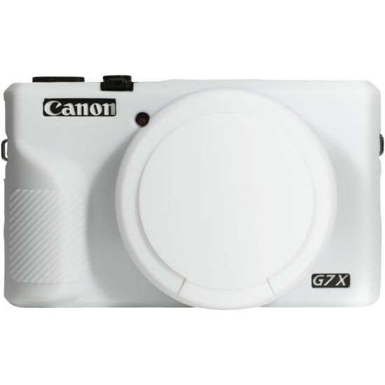 Picture of AEXUTDA Case for Canon Powershot G7X Mark III Digital Camera, G7X Mark iii Camera Silicone Case, Anti-Scratch Slim Fit Soft Skin, G7X Mark 3 Accessories with Detachable Lens Cover - White