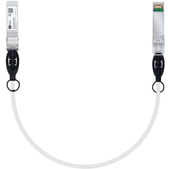 Picture of White SFP+ Cable, 10G SFP+ DAC, 0.5M(1.64ft), Passive Direct Attach Copper Twinax Cable for Cisco SFP-H10GB-CU0.5M, Ubiquiti UniFi UC-DAC-SFP+, TP-Link, Meraki, Mikrotik, Intel, Fortinet, Netgear