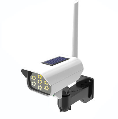 Picture of AOOCY Solar Powered Fake Security Camera, Dummy Simulated CCTV Surveillance System with LED PIR Motion Sensor Detection Light for Indoor Outdoor Home, Office, Shop, Garage