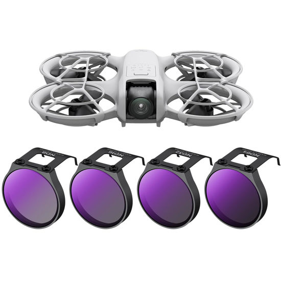 Picture of K&F Concept ND Filter Kit Compatible with DJI NEO, 4 Pack ND8 ND16 ND32 ND64 Neutral Density Light Reduction Filters, Multi Coated HD Optical Glass/Aluminum Frame