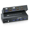 Picture of 8K@60Hz 4K@120Hz HDMI + Displayport KVM Switch 2 Monitors 2 Computers, USB 3.0 Dual Monitor HDMI + DP KVM Switch for 2 PCs Share 2 Monitors and 4 USB 3.0 for Keyboard, Mouse, Printer and More