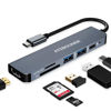 Picture of MacBook USB Adapter usbc hub MacBook hdmi Adapter USB-c HUB USB C Docking Station usbc with 4K HDMI Dongle usbc Adapter hub SD Card Reader USB c MacBook Adapter multiport Applicable mac hdmi Adapter