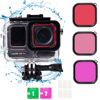 Picture of PCTC 197FT Waterproof Case for Insta360 Ace Pro with 3-Pack Dive Filters Accessories for Insta 360 Ace Pro Waterproof Case,Protective Underwater Dive Housing Shell with Bracket Accessories - Colour