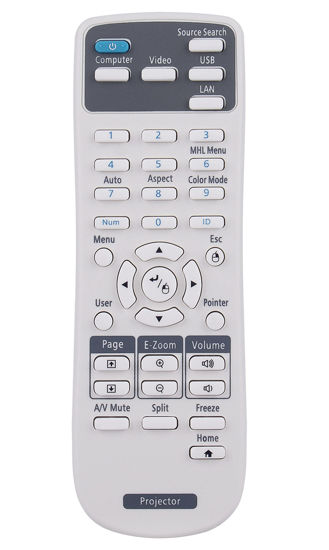 Picture of 2181788 Replaced Remote fit for Epson Projector VS230 VS330 EX3220 EX5220 EX5230 EX6220 EX7220 VS260 EX3260 Pro EX7260 EX5260 Pro EX9210 Pro EX9220 VS355 VS250 VS350