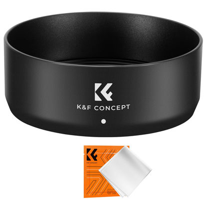 Picture of K&F Concept Lens Hood for Canon RF 50mm F1.8 STM Lens, Reversible Snap on Camera Lens Shade Replacement of Canon ES-65B Hood, Compatible with 43mm Filters and Lens Cap