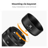 Picture of K&F Concept Lens Hood for Canon RF 50mm F1.8 STM Lens, Reversible Snap on Camera Lens Shade Replacement of Canon ES-65B Hood, Compatible with 43mm Filters and Lens Cap