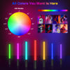 Picture of leshiou RGB Video Light Wand, Handheld Multi Color LED Photography Light Stick with Remote Control, Dimmable 2500K-6500K CRI97+ Full-Color LED Light with 2500mAh Rechargeable Battery, 12 Light Scenes