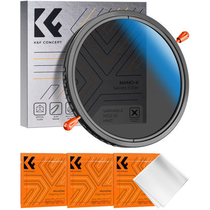 Picture of K&F Concept 55mm Variable ND2-32 (1-5 Stops) & Circular Polarizing Lens Filter in 1 Adjustable Neutral Density Polarizer Filter with 18 Multi-Layer Coatings for Camera Lens (K-Series)