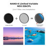 Picture of K&F Concept 55mm Variable ND2-32 (1-5 Stops) & Circular Polarizing Lens Filter in 1 Adjustable Neutral Density Polarizer Filter with 18 Multi-Layer Coatings for Camera Lens (K-Series)