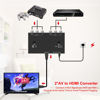 Picture of RuiPuo 2 Port AV to HDMI Converter, Dual RCAto HDMI Adapter, Composite to HDMI Adapter Support 16:9/4:3 Compatible with WII/N64/PS1/PS2/PS3/VHS/VCR/DVD Players etc(2 AV in 1 HDMI Out)