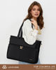 Picture of LOVEVOOK Work Bags for Women 15.6 Inch Work Tote Bags with Laptop Compartment Large Capability Laptop Purse Professional Teacher Tote Bag Casual Computer Briefcase for Office Travel Nurse, Black
