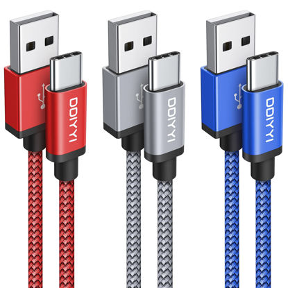 Picture of DDIYYI Long USB C Cable 10 ft 3-Pack, USB to USB C Cable 10ft Fast Charging, USBA to USBC Charger 10 ft Cord Braided for iPhone 16/16 Plus/16 Pro/16 Pro Max/iPhone 15 Series, Samsung, LG