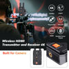Picture of Wireless HDMI Transmitter and Receiver,Plug&Play 1300FT Los Range 4K Wireless HDMI Extender with 0.1S Latency,5G Wireless Video Transmission System for Streaming from DSLR/PC/Laptop to TV/Monitor