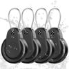 Picture of Waterproof AirTag Holder - 4 Pack Lock Case with Keychain for Apple AirTags, AirTag Keyring with Wire Cable, Durable & Lightweight AirTag Cover for Keys, Kids, Luggage, Backpacks, Pet Collar, Black