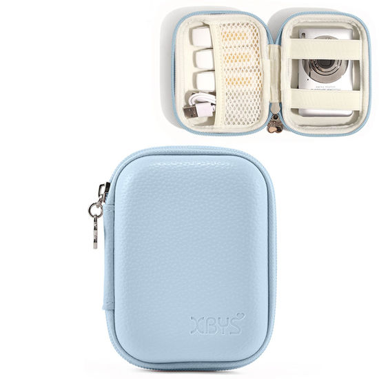 Picture of Linpr Digital Camera Case Compatible with CAMKORY/for KODAK PIXPRO/for Lecran/for VAHOIALD/for Canon IXUS 285 HS, Small Travel Cameras Storage Holder for Accessories SD Card (Blue)