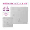 Picture of Premium Microfiber Cleaning Cloth 6x6 & 12x12 - Extra Soft Suede Feel Lint Free Cloths for Eyeglasses & Glass - Compatible with iPad, iPhone, Tablet, TV, LCD, Camera Lens (6 Small - 2 Large, Grey)