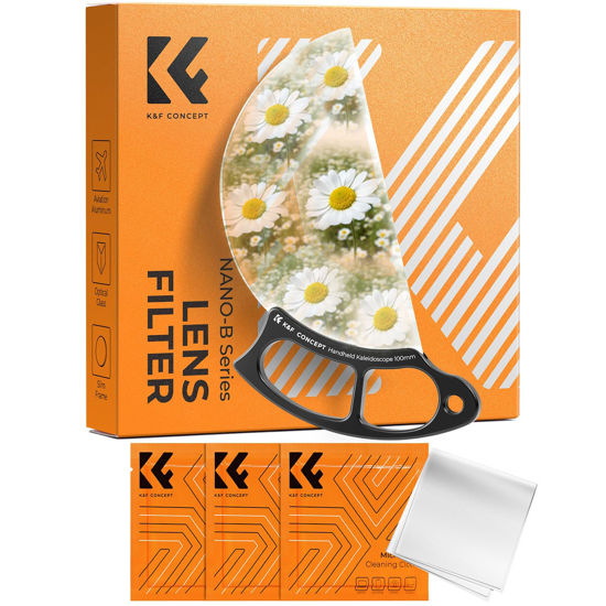 Picture of K&F Concept 100mm Handheld Subtle Kaleidoscope Filter, Special Effects Filter, Optical Glass Prism Filter for Camera Lens