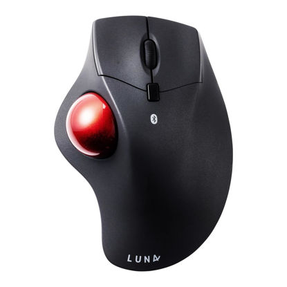 Picture of SANWA Bluetooth Wireless Ergonomic Trackball Mouse, Optical Rollerball Mice, Programmable Silent Buttons, 40mm Trackball, 600/800/1200/1600 DPI, Compatible with MacBook, Laptop, Windows, macOS