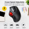 Picture of SANWA Bluetooth Wireless Ergonomic Trackball Mouse, Optical Rollerball Mice, Programmable Silent Buttons, 40mm Trackball, 600/800/1200/1600 DPI, Compatible with MacBook, Laptop, Windows, macOS