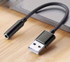 Picture of 2-Pack USB to 3.5mm Jack Audio Adapter, USB to Audio Jack Adapter Headset, USB-A to 3.5mm TRRS Mic Female, External Stereo Sound Card for Headphone, Laptop, Desktops, Mac, PS4, PS5, PC