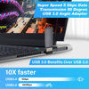 Picture of 90 Degree USB 3.0 Adapter 2 Pack, Up and Down Right Angle USB A Male to Female Connector Converter USB L Shape Extender, Support Charge & Data Sync for PC, Laptop, Mouse, Keyboard, USB A Charger