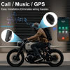 Picture of OBEST Motorcycle Bluetooth Headset with Charging Case, Helmet Bluetooth Speaker with Microphones & LED Display, 1900mAh Battery with 50Hours Work Time Wireless Headsets for Skiing and Riding