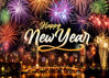 Picture of CYLYH 7X5FT Happy New Year Backdrop New Year's Eve Night City Fireworks Show Backdrop 2025 New Year Party Banner New Year Party Decorations Backdropr D884