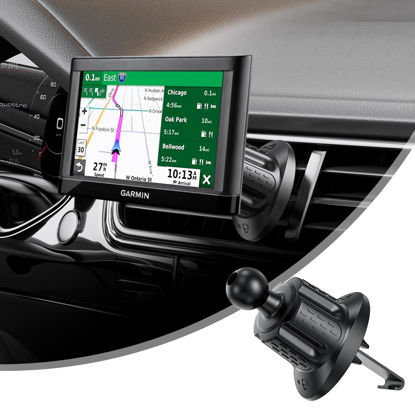 Picture of iGoevo GPS Car Mount for Garmin GPS, Sturdy Air Vent GPS Holder for Car Upgraded Metal Hook Compatible with Garmin Nuvi Dezl DriveSmart StreetPilot RV