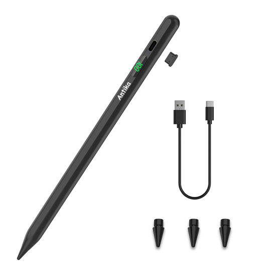 Picture of Stylus Pen for iPad Digital iPad Pencil 2NDGen 12 Hour Constant Writing Tilt Sensitivity Palm Rejection Magnetic Pen for iPad Air 3/4/5, iPad Mini 5/6, iPad 6-10 Gen, iPad Pro 11 (Black)