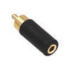 Picture of VCE 2-Pack Gold Plated 3.5mm 1/8 inch Female Mono Jack to RCA Male Adapter
