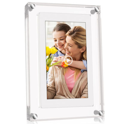 Picture of 5 Inch Acrylic Picture Frame with 2GB Memory and 1000mAh Built-in Battery That Plays Slideshow Motion Video Frameo with Sound, Perfect for Home Decor and Heartfelt Gifts