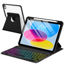 Picture of EAMPANG Case with Keyboard for iPad 10th Generation 10.9 inch 2022,7 Color Rainbow Backlit Detachable Wireless Keyboard Rotatable Magnetic Cover with Pencil Holder for iPad 10 Gen Black