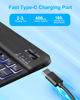 Picture of EAMPANG Case with Keyboard for iPad 10th Generation 10.9 inch 2022,7 Color Rainbow Backlit Detachable Wireless Keyboard Rotatable Magnetic Cover with Pencil Holder for iPad 10 Gen Black