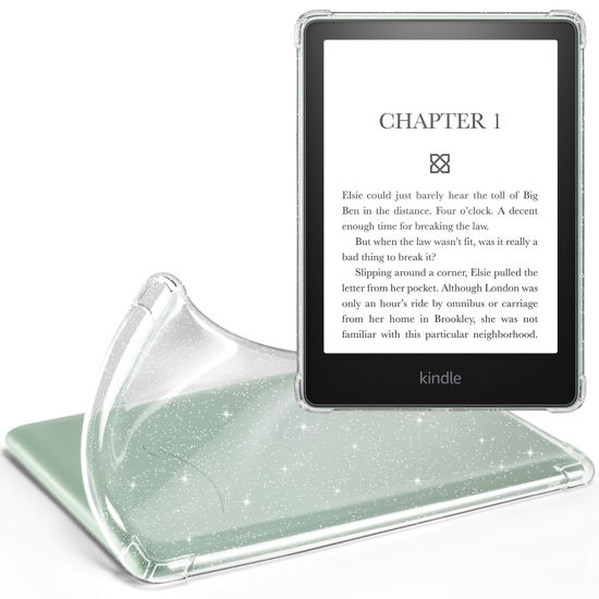 Picture of iDLEHANDS Clear Case for 6" Kindle 2024 and 2022 (11 Generation) - Ultra-Slim Soft TPU Transparent Cover, Lightweight & Durable Protection, Glitter