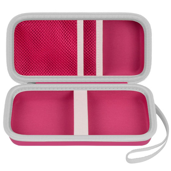 Picture of Case Compatible with Texas Instruments TI-30XS for MultiView Scientific Calculator, Storage Holder Carrying Organizer Bag with Mesh Pocket for Pens, Pencil, Batteries and Accessories (Box Only)-Pink