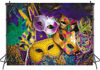 Picture of LTLYH 7x5ft Venetian Mardi Gras Decoration Backdrop Carnival Masquerade Photography Backgrounds Mask Colorful Backdrop Party Decoration Banner Studio Props 128