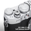 Picture of JJC Camera Soft Release Button, Shutter Button for Fuji Fujifilm X-T5 X-T4 X-T30 II X-PRO3 X00VI X100V X100 X-E4 X-E3 Leica Q3 M10 M9 Sony RX10 IV RX10 III Digital Cameras, Silver Aperture Pattern