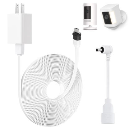 Picture of 25Ft/7.5m Power Adapter for Ring Stick Up Cam Battery/Plug-in/Ring Stick up Cam Pro/Ring Pan Tilt Indoor Cam & Ring Spotlight Cam Plus/Pro (Battery), Waterproof Charger Cable for Indoor or Outdoor Use